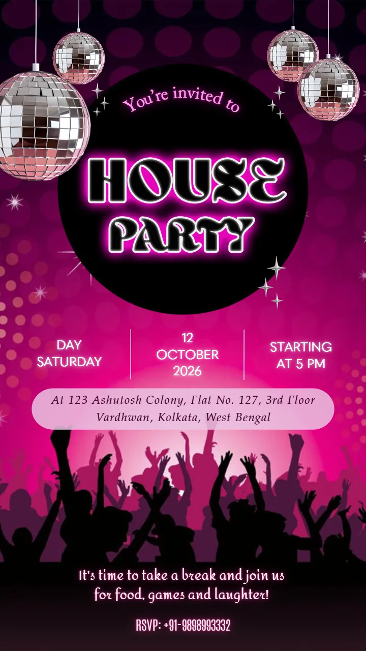House Party Invitation For Memorable Weekend Celebration