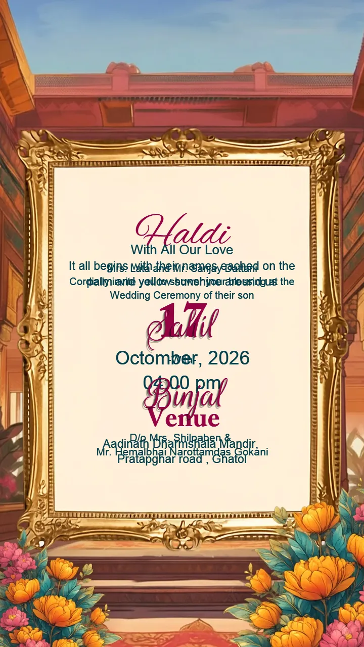 3D Wedding Invitation Video with Royal Palace Theme