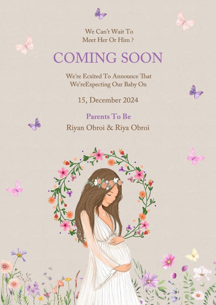 Baby Coming Soon Announcement for Magical Memories