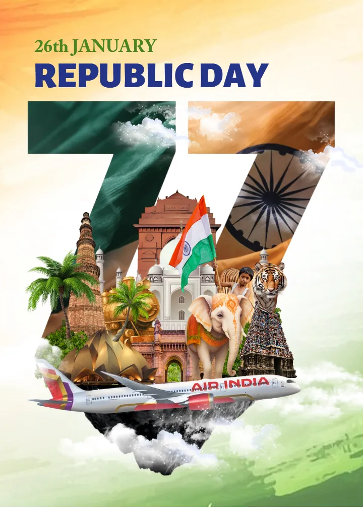 77 Republic Day 26 January Celebration With Delhi Gate