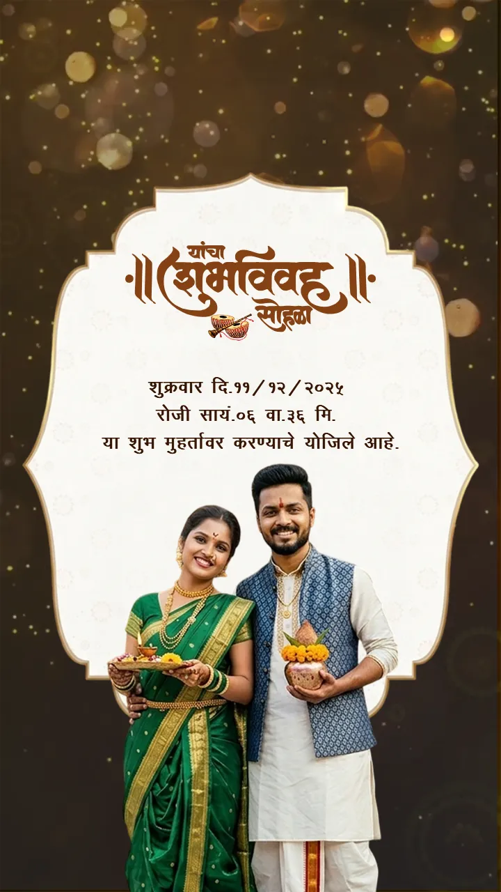 Marathi Wedding Invitation Video Traditional Invite Design
