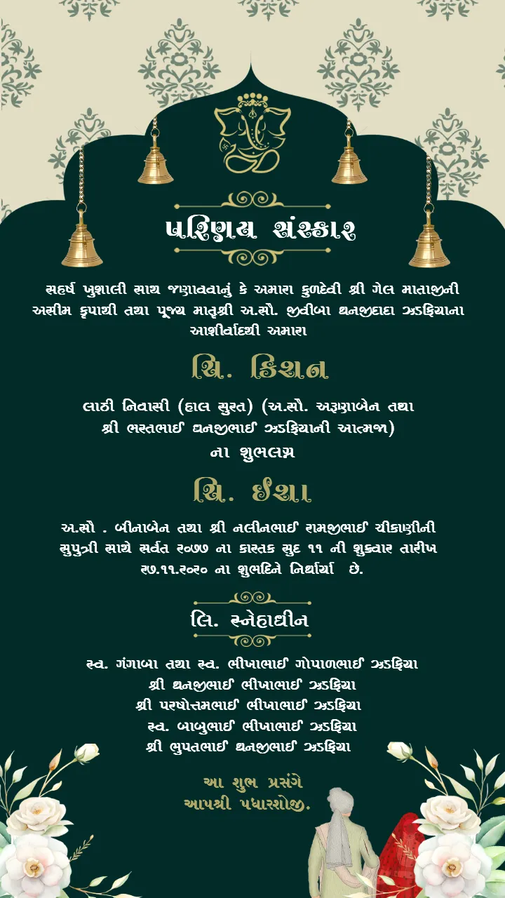 Gujarati Wedding Invitation Video Template Designs