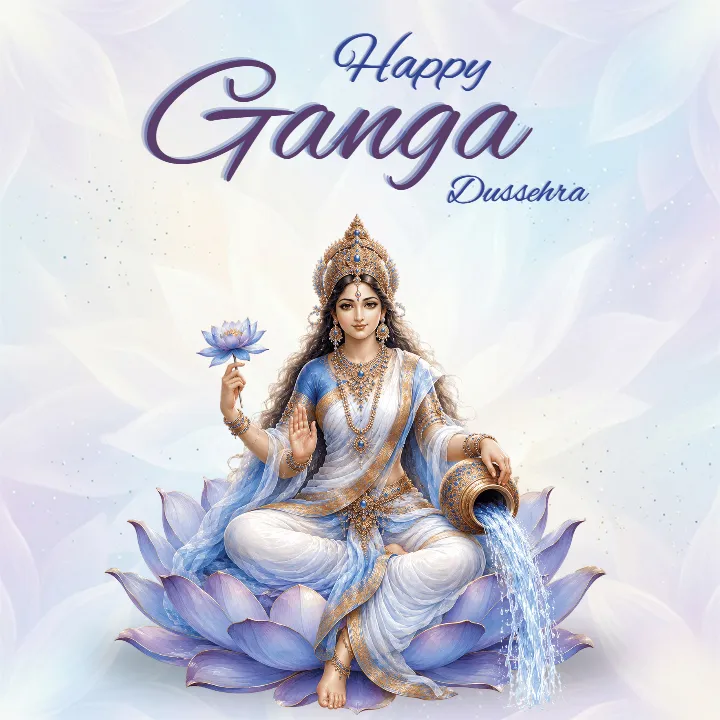 Spiritual Happy Ganga Dassehra Images in English Designs