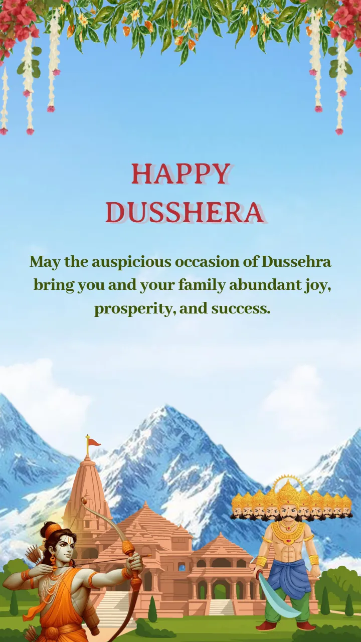Happy Dussehra Status Video English with Ram and Ravan Theme