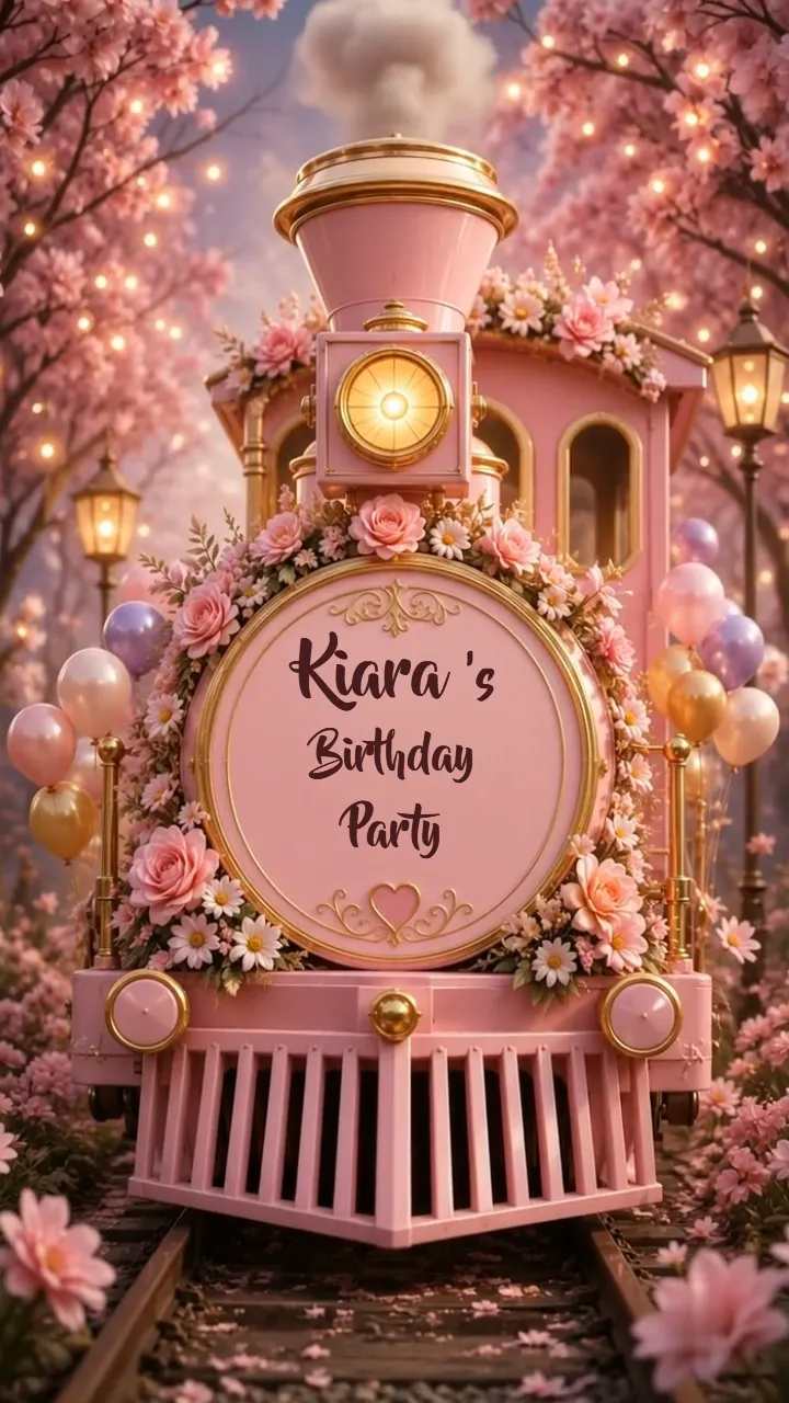 3d Birthday Invitation Video For Girl Magical Garden Theme