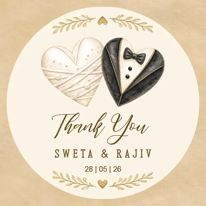 Free Editable Wedding Thank You Tags with Personalized Touch