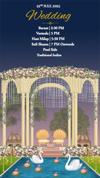 Royal Wedding Invitation with Classic Cultural Charm