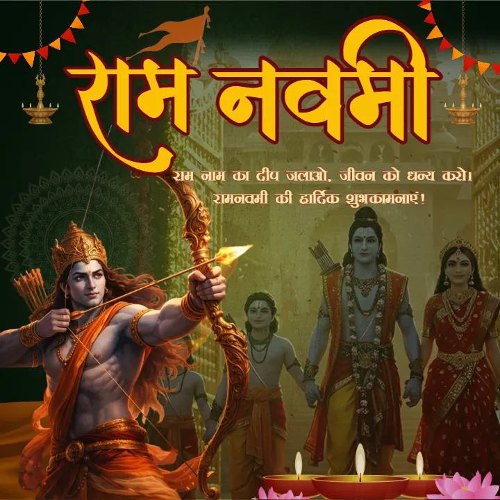 Printable Download Ram Navami Wishes in English Free HD