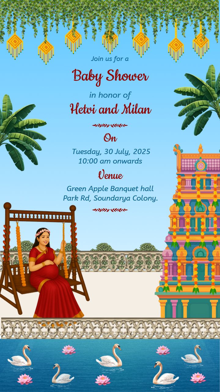 Beautiful Baby Shower Invitation Template in Cultural Theme