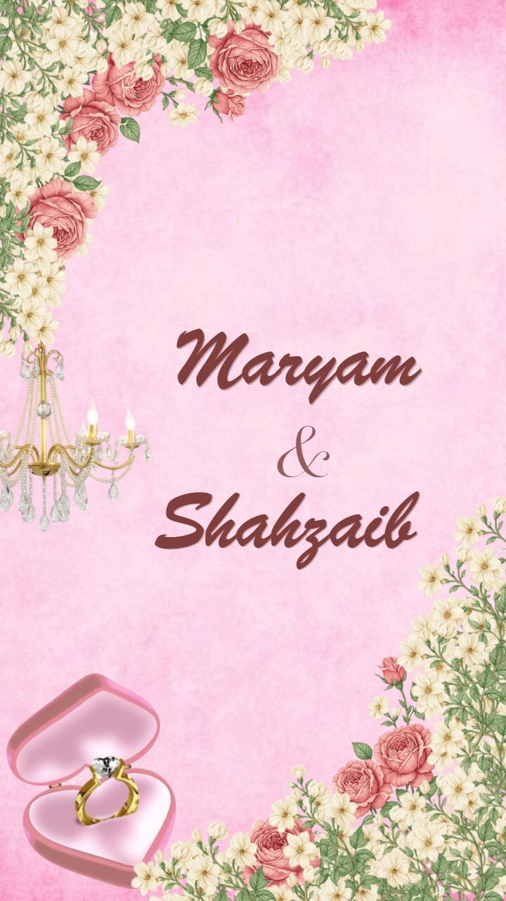 Floral Muslim Engagement Invitation Videos with Charm