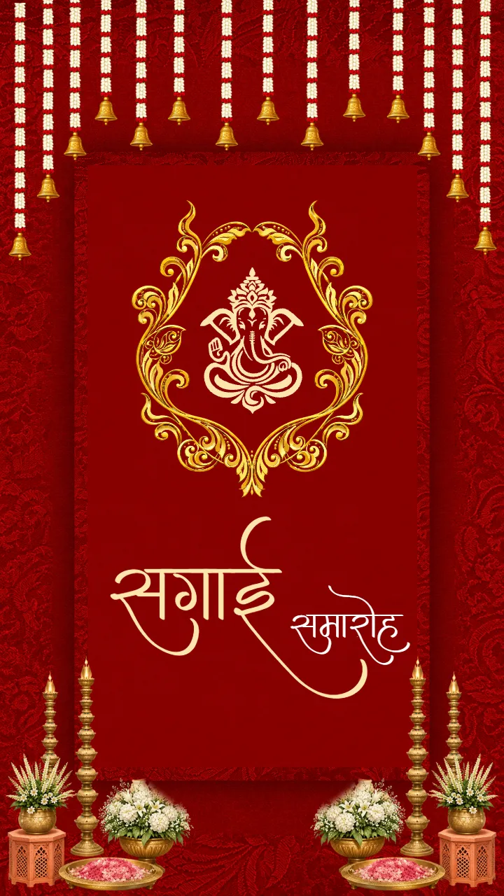 Sagai Samaroh Invitation Card Maker Online in Hindi