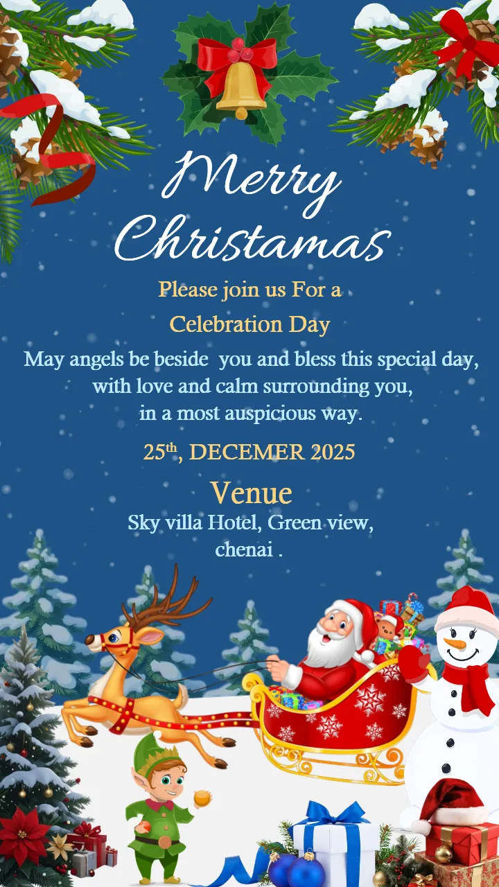 Winter Wonderland Christmas Invitation for Celebration