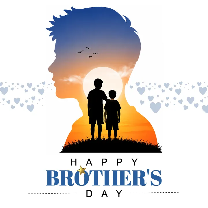 Happy Brothers Day Picture in English Design for Celebration