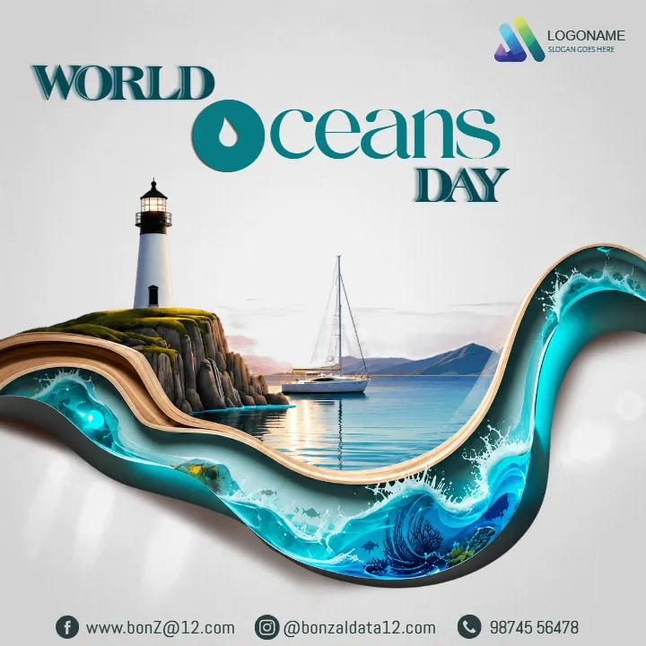 Editable World Ocean Day Branding Designs for Businesse