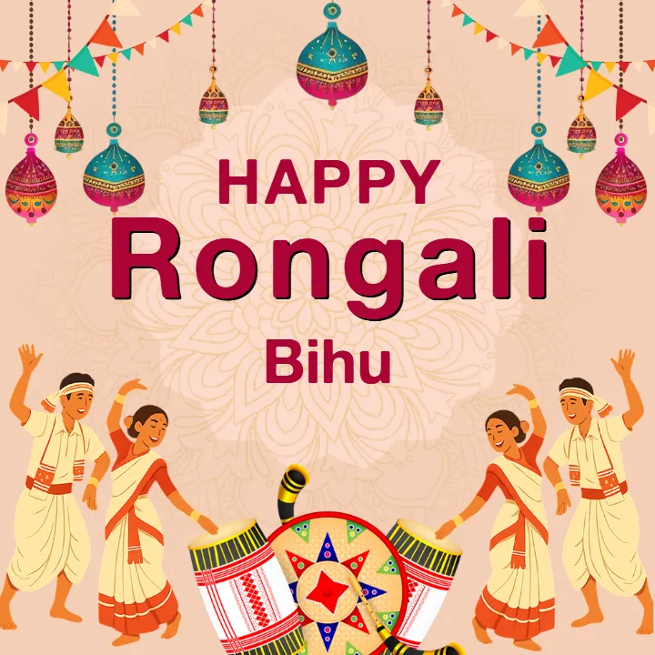 Elegant Rongali Bihu Image in English for Sharing Online