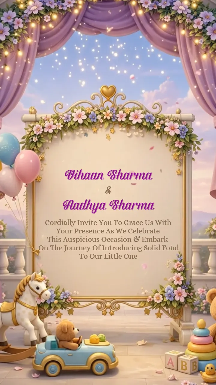 3D Annaprashan Ceremony Video with Baby Ganesh Theme