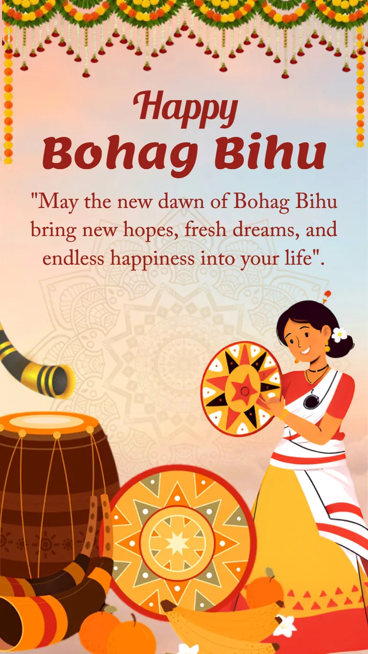 Happy Bohag Bihu Wishes in English for Joyful Celebrations