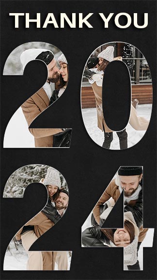 Good Memories 2024 Photo Layout Card Design