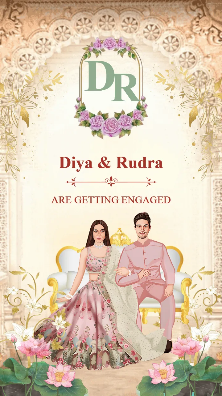 Modern Engagement Invitation Video with Traditional Touch