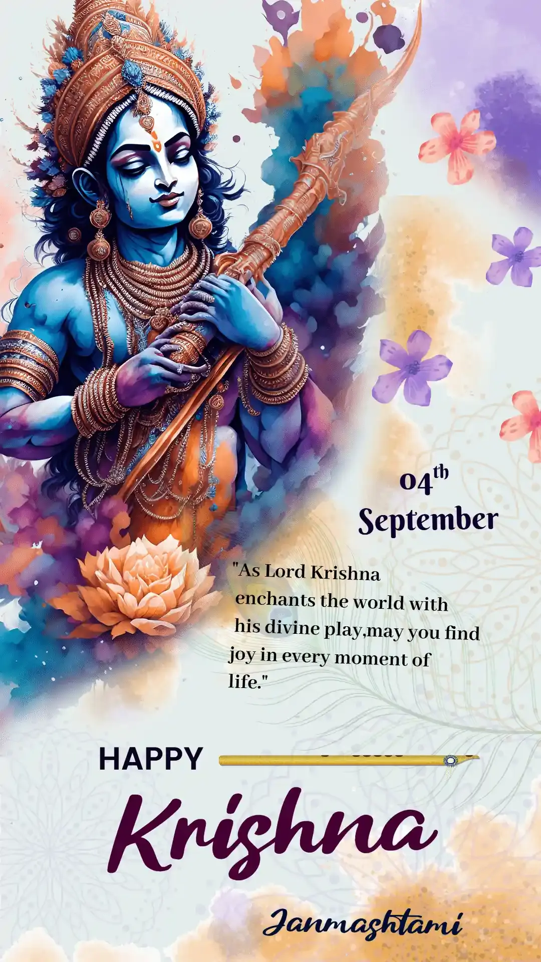 Krishna Janmashtami Instagram Quote Designs to Share