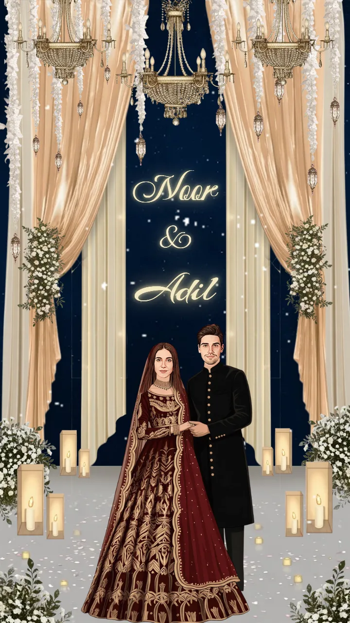 Muslim Engagement Invitation Video Glam Night Decor Style