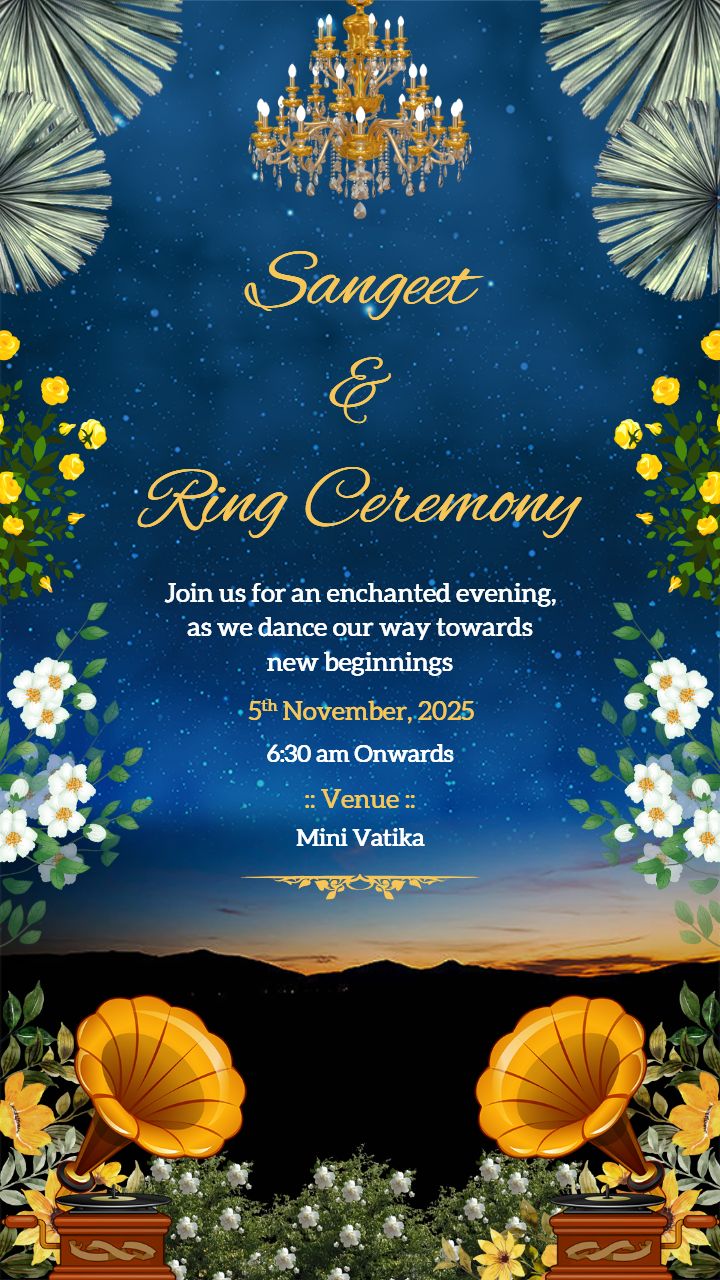 Pink Theme Wedding Invitation Card Design