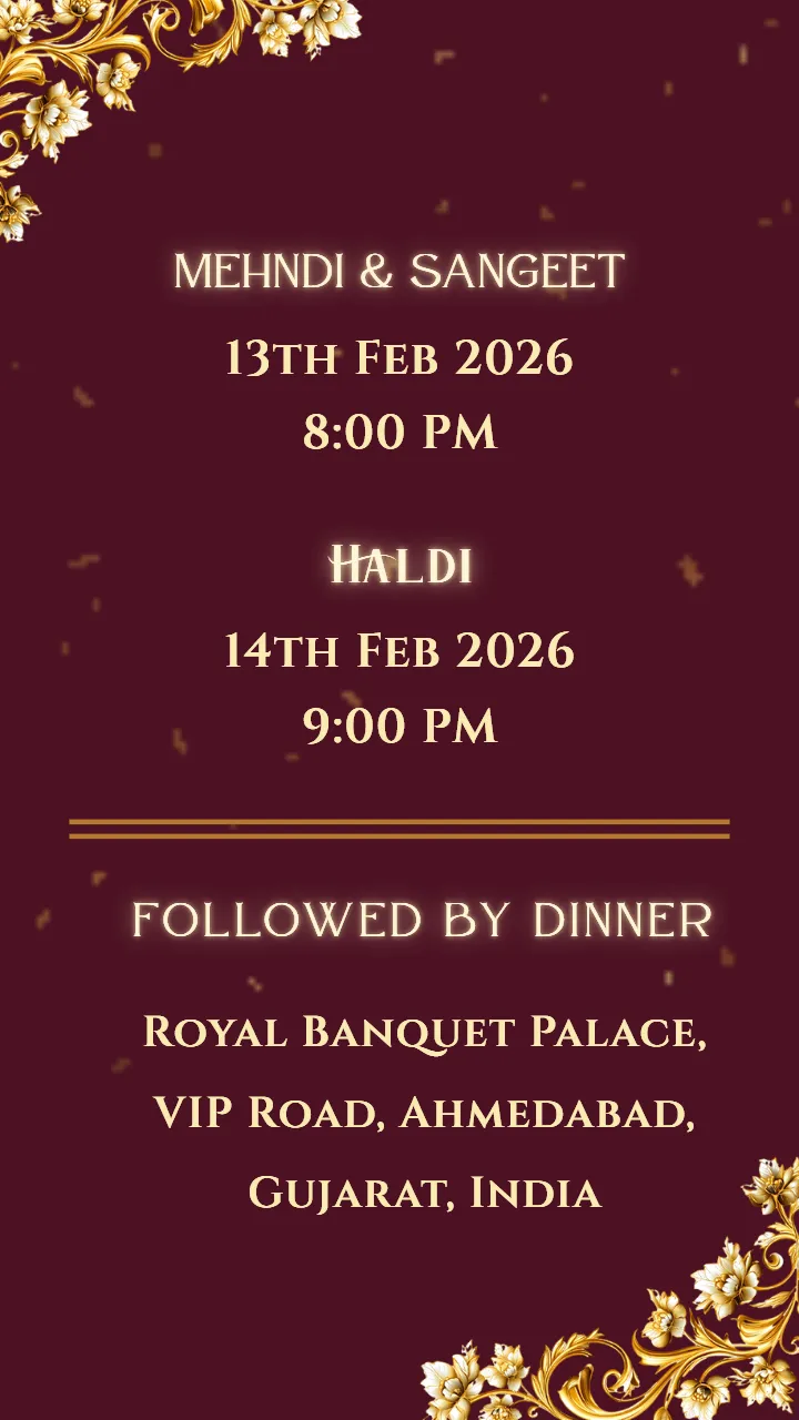 Islamic Wedding Invitation Video with Royal Maroon Theme