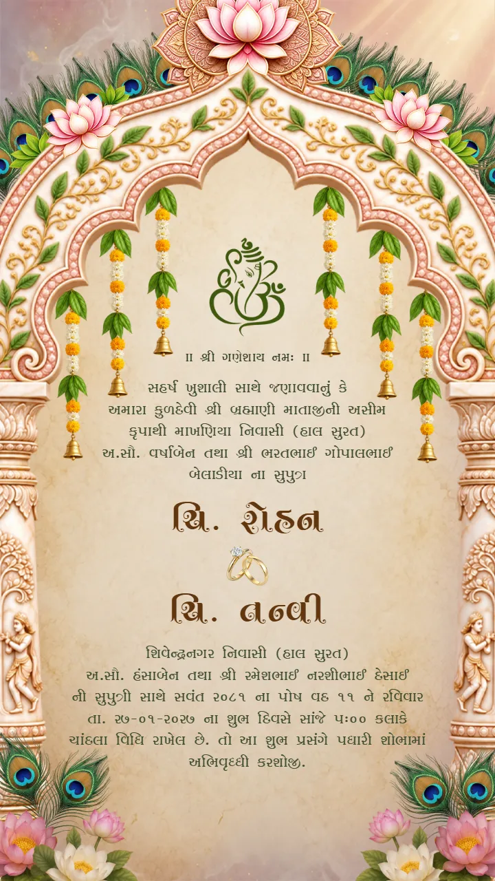 Chandla Vidhi Invitation Video with Divine Ram and Sita Art