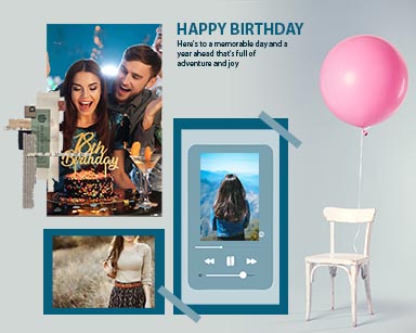 Free and Customizable Birthday Photo Collage Templates