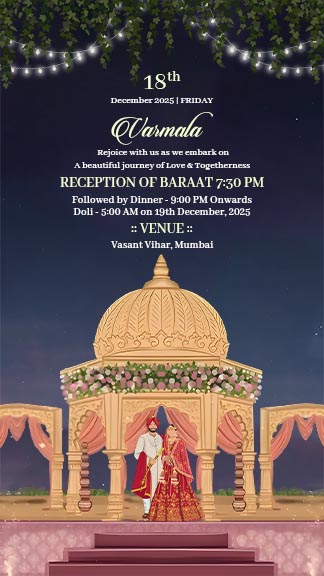 Vibrant Indian Wedding Invitation Template