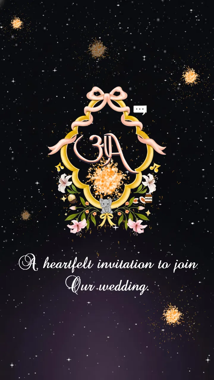 wedding invitation video with royal peacock art theme