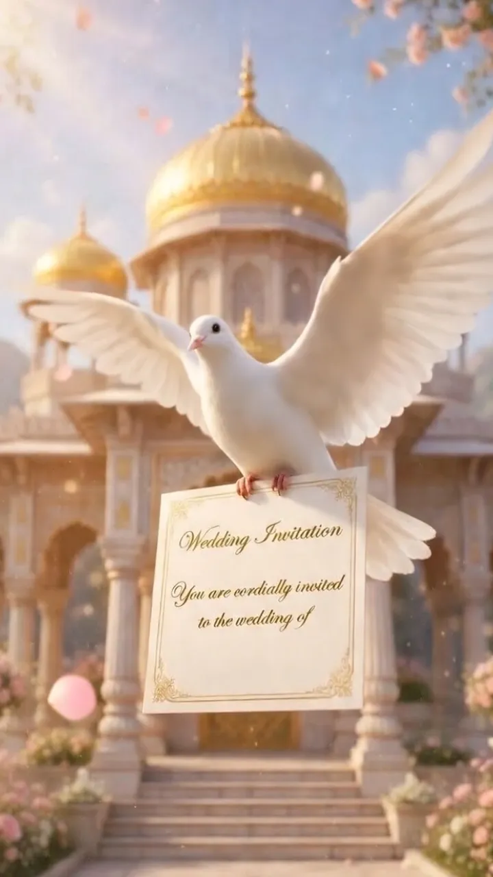 3D Wedding Invitation Video for Modern Wedding Event