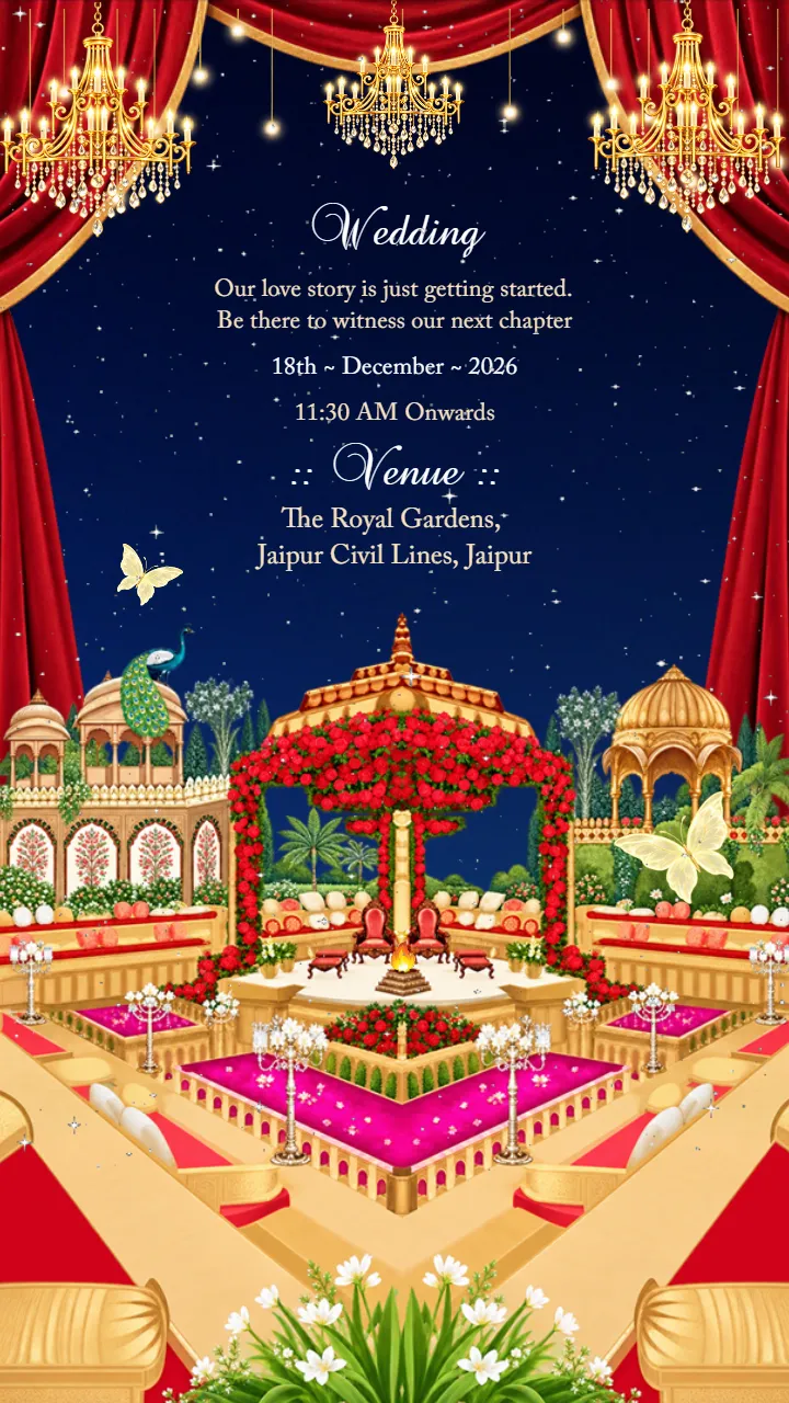 Wedding Invitation Video for Jaipur Palace Wedding Scenes