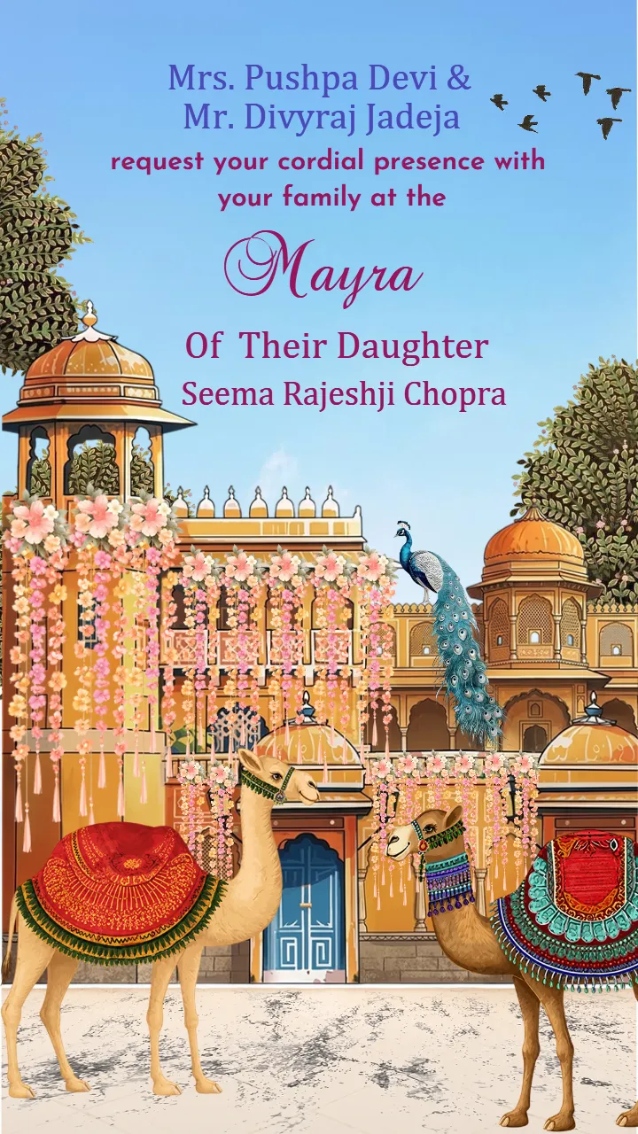 Mayra Invitation Video for Royal Rajasthani Wedding Ceremony