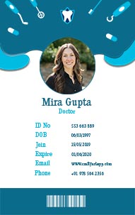 Hospital ID Card Template with Doctor Profile Design