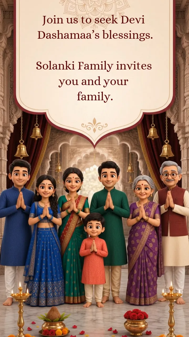 3D Dashama Invitation Video for Dashama Celebration
