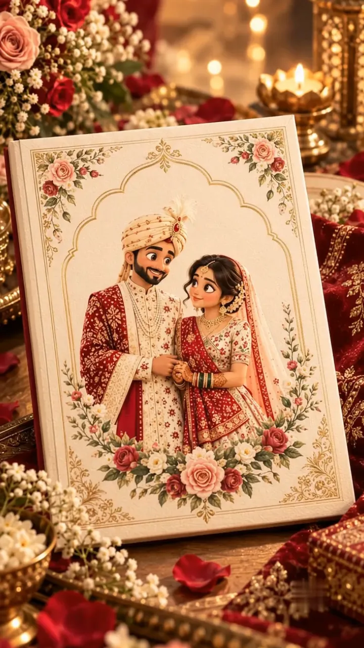 Wedding Invitation Video with Rajwadi Royal Wedding Design