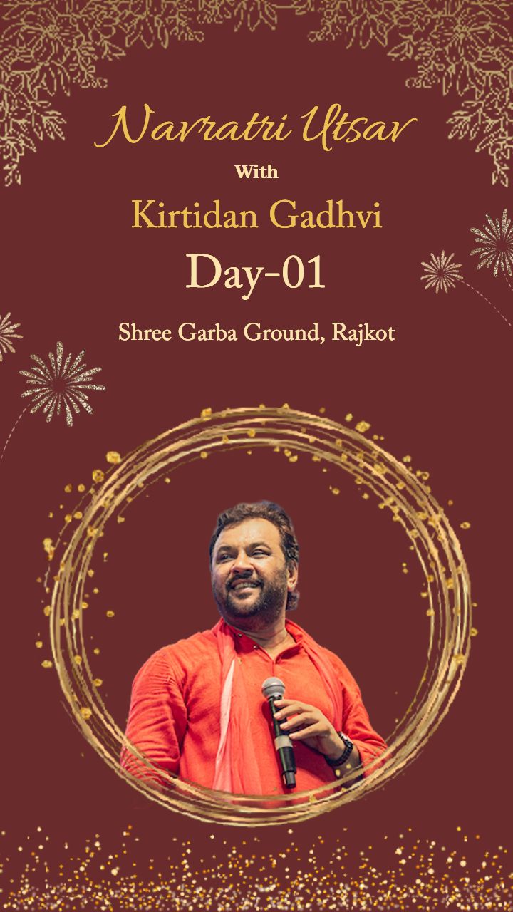 Navratri Images 2025 with Kirtidan Gadhvi Garba