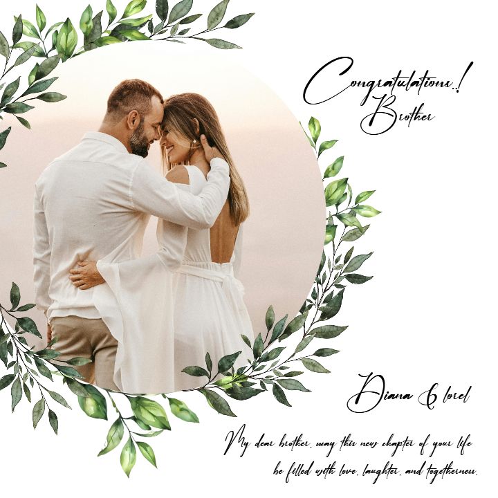 Evergreen Engagement Wishes for Brother Cherished Love Story