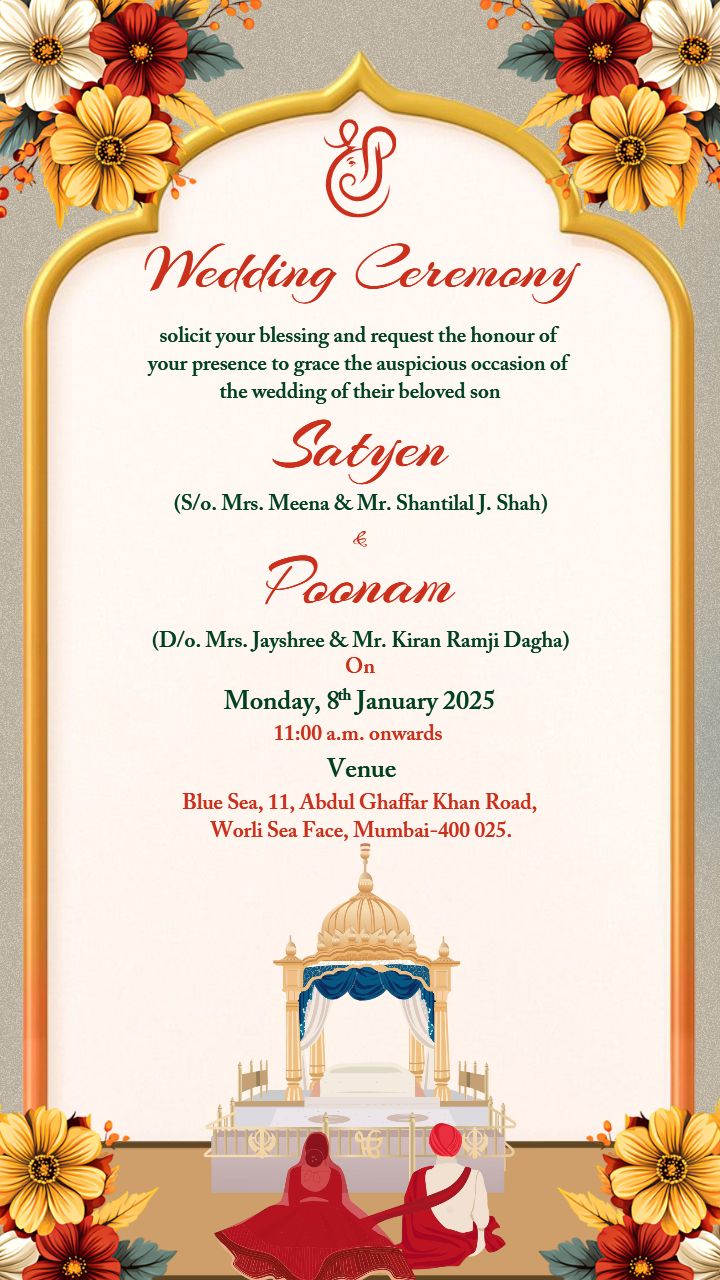Punjabi Wedding Invitation Template Download