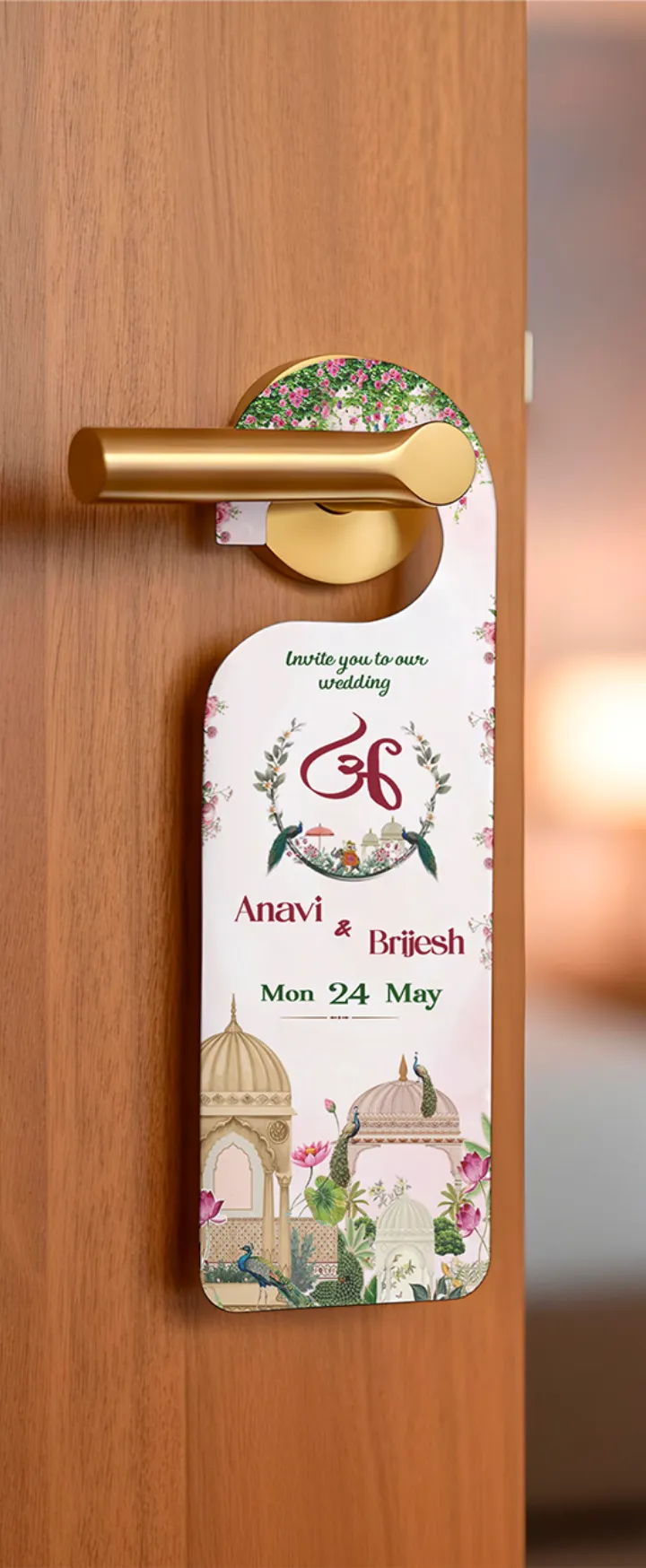 Wedding Door Hanger Template for Unique Guest Welcome