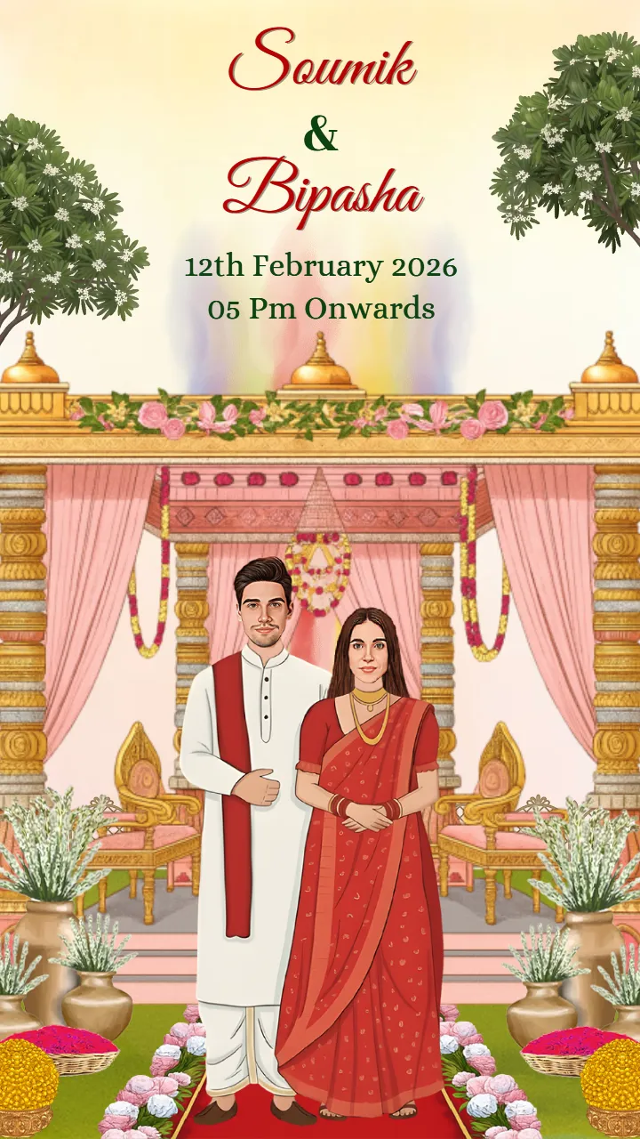 Bengali Wedding Invitation Video Perfect for Bengali Couples