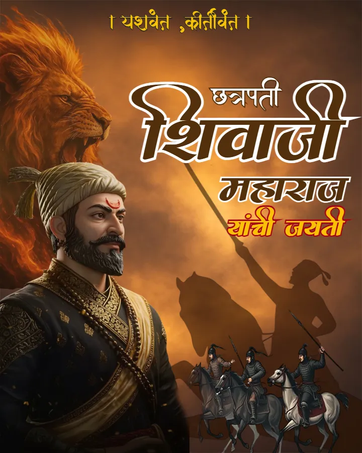 Chhatrapati Shivaji Maharaj Jayanti Image in Marathi 2026