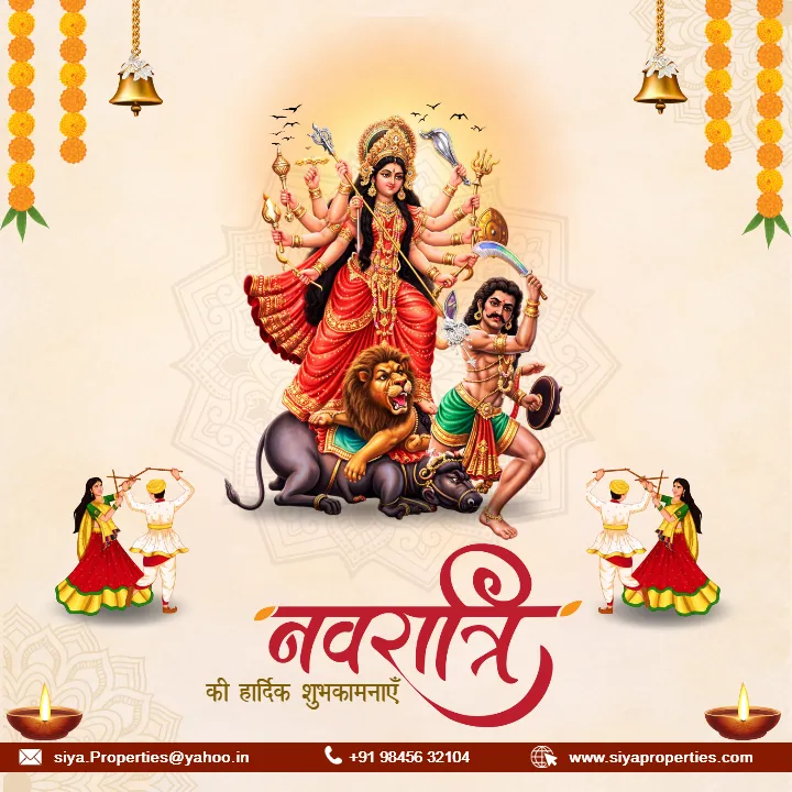 Happy Chaitra Navratri Branding Post in Hindi Design Ideas