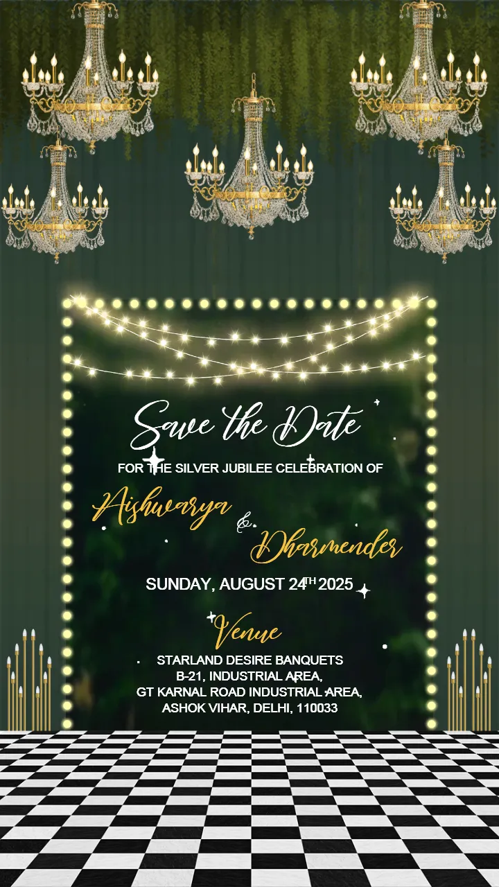 Wedding Anniversary Celebration With Golden Toast Theme