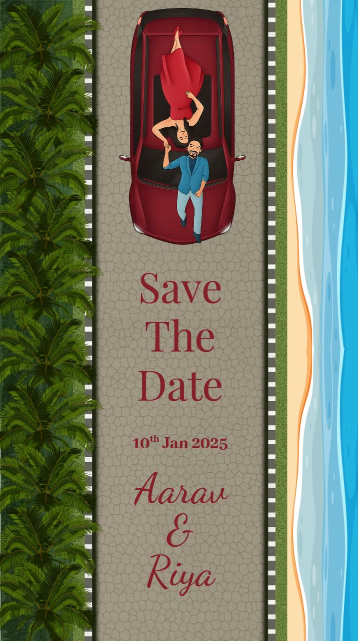 Tropical Coastal Wedding Save the Date Video