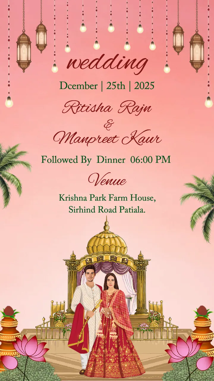 Wedding Invitation Video for Traditional Punjabi Families