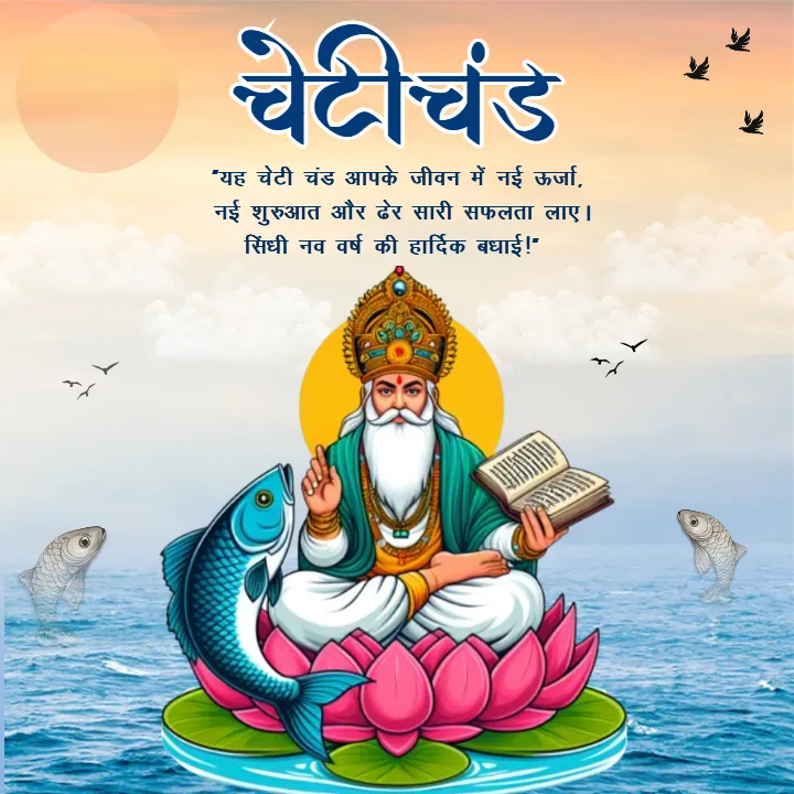 Best Online Create Cheti Chand Wishes in Hindi Maker HD