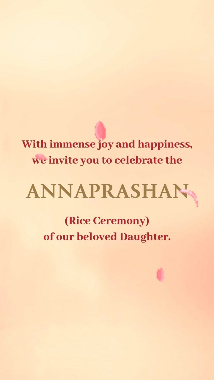 Annaprashan Invitation Video with Joyful Warm Colors