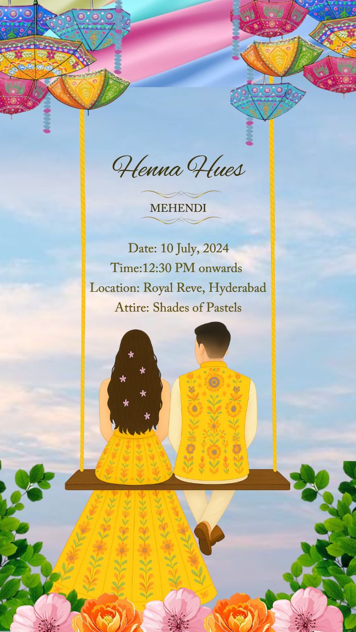 Indian palace style Wedding Invitation video theme